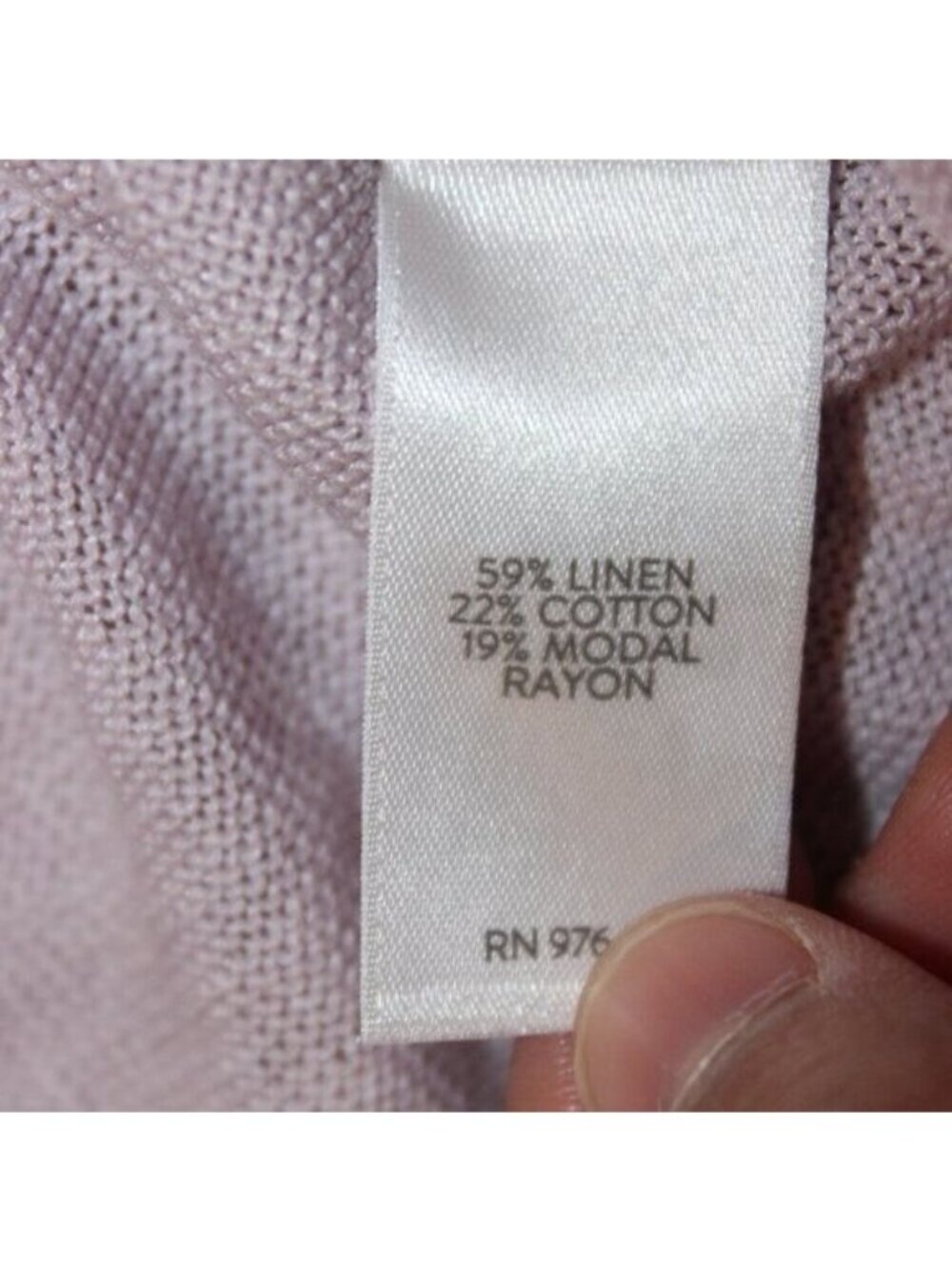 J. Jill Lilac Linen Blend 3/4 sleeve Sweater Women's Size XL - Picture 10 of 12